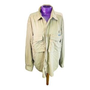 Exofficio Adventure Travel men’s cotton tan jacket L